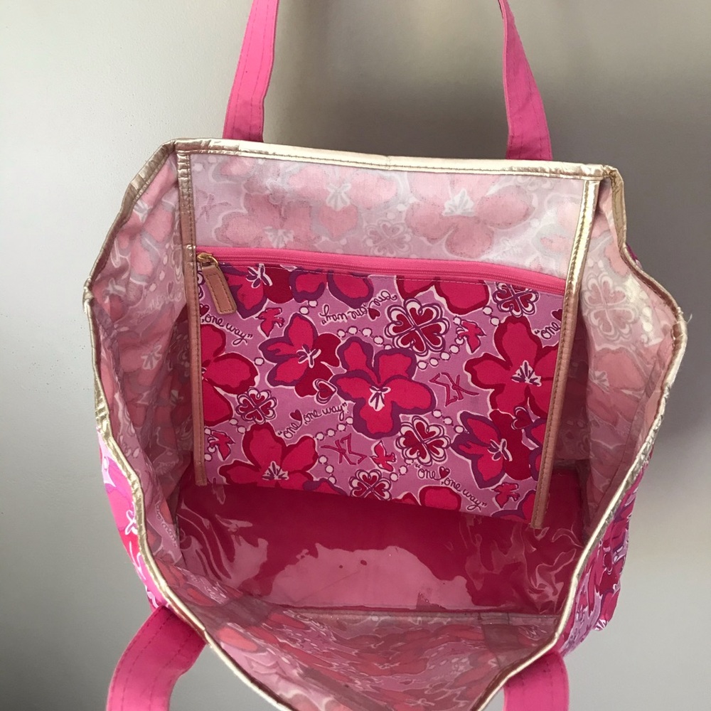 Rare Lily Pulitzer Sigma Kappa Print Tote - Picture 5 of 6